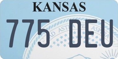 KS license plate 775DEU