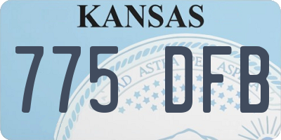 KS license plate 775DFB
