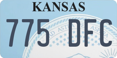 KS license plate 775DFC