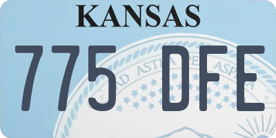 KS license plate 775DFE