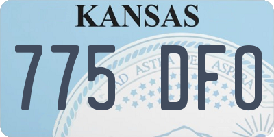 KS license plate 775DFO