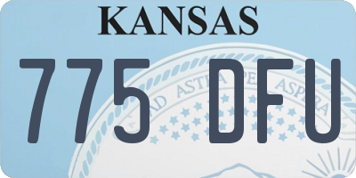 KS license plate 775DFU