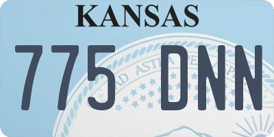 KS license plate 775DNN