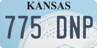 KS license plate 775DNP