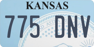 KS license plate 775DNV