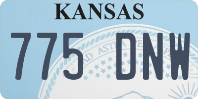 KS license plate 775DNW