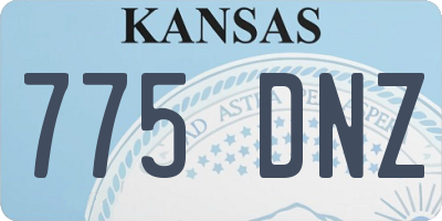 KS license plate 775DNZ