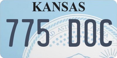 KS license plate 775DOC