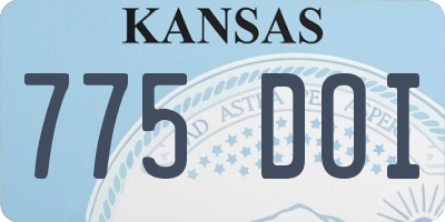 KS license plate 775DOI