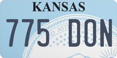 KS license plate 775DON