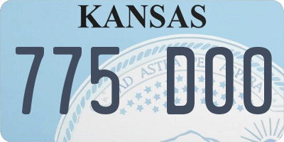 KS license plate 775DOO