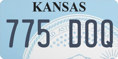 KS license plate 775DOQ