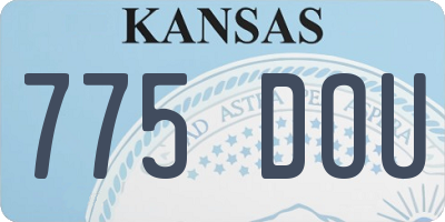 KS license plate 775DOU