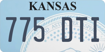 KS license plate 775DTI