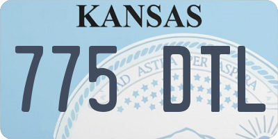 KS license plate 775DTL