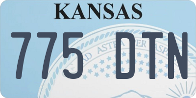 KS license plate 775DTN