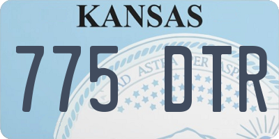 KS license plate 775DTR