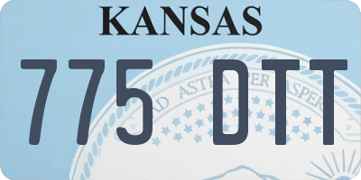 KS license plate 775DTT