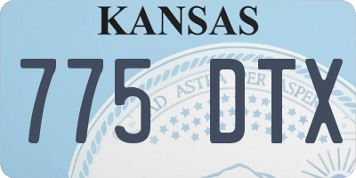 KS license plate 775DTX