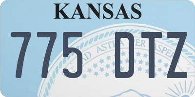 KS license plate 775DTZ