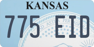 KS license plate 775EID