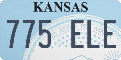 KS license plate 775ELE