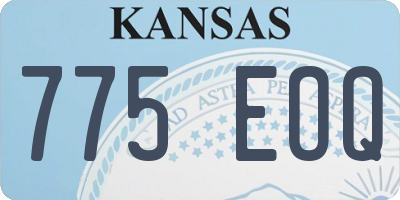 KS license plate 775EOQ