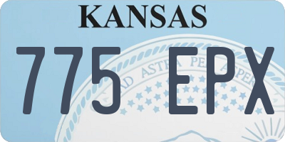 KS license plate 775EPX