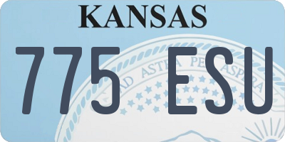 KS license plate 775ESU
