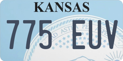 KS license plate 775EUV