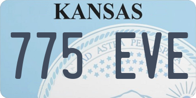 KS license plate 775EVE