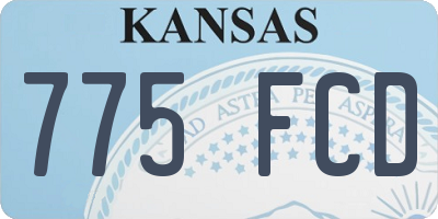 KS license plate 775FCD