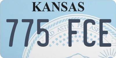 KS license plate 775FCE