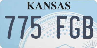 KS license plate 775FGB