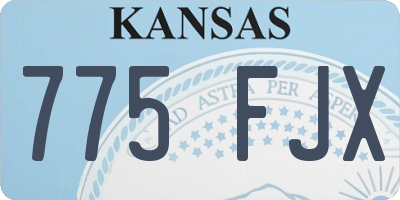 KS license plate 775FJX
