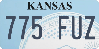 KS license plate 775FUZ