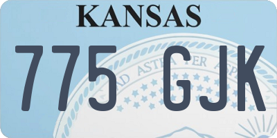 KS license plate 775GJK