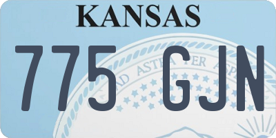 KS license plate 775GJN