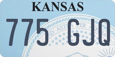 KS license plate 775GJQ