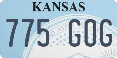 KS license plate 775GOG