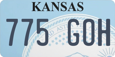 KS license plate 775GOH
