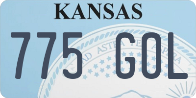 KS license plate 775GOL