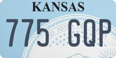 KS license plate 775GQP
