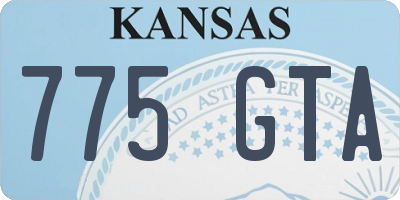 KS license plate 775GTA