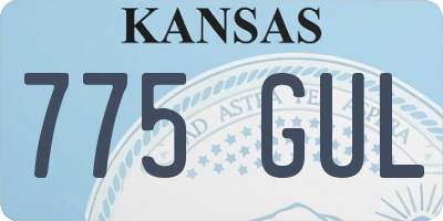 KS license plate 775GUL