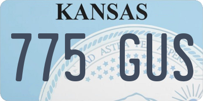 KS license plate 775GUS