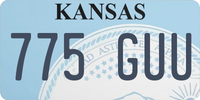 KS license plate 775GUU
