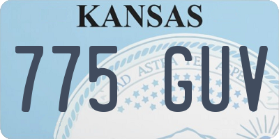 KS license plate 775GUV
