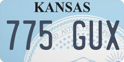 KS license plate 775GUX