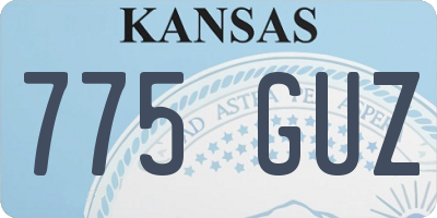 KS license plate 775GUZ